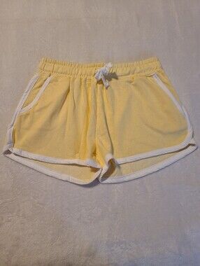 Relaxx Women's Soft Terry Casual Shorts with White Trim Size M - NWT